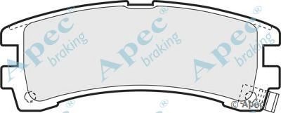 APEC BRAKING pad1210 -  Комплект тормозных колодок, дисковый тормоз